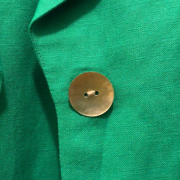 JESSICA HOWARD-2 PC LT EMERALD GREEN LINEN DRESS - Picture 4 of 8